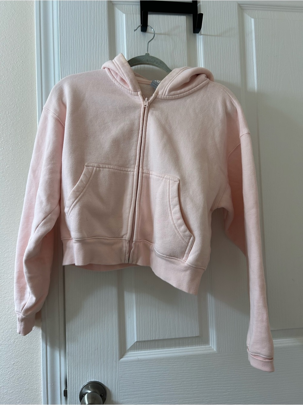 Aritzia Light Pink Zip-Up Hoodie Jacket
